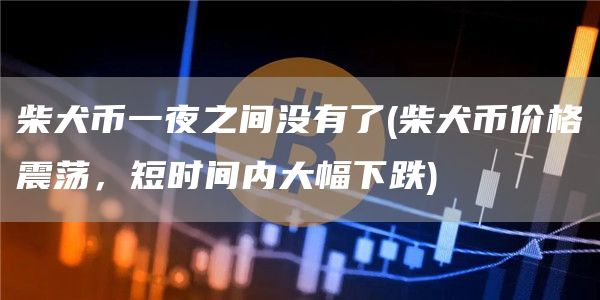 柴犬币一夜之间没有了 - 柴犬币价格震荡，短时间内大幅下跌